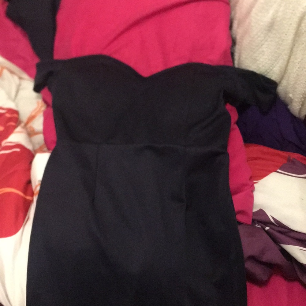 Dark purple long asymmetrical cut dress